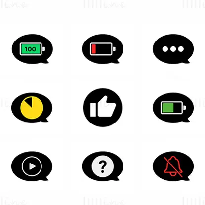 15 Bubble Chat Icon Set