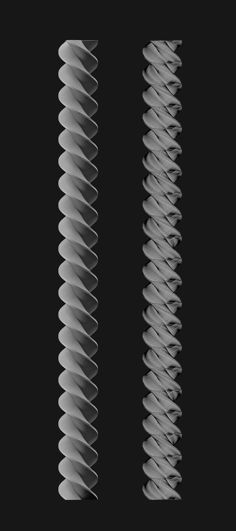 Modèle d'impression 3D d'arbre à triple engrenage de 15 cm STL