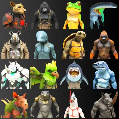 16 BeastBound Guardians 3D Print Model STL Files– Anthro Warrior Collection