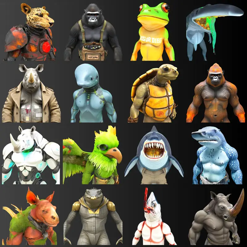16 BeastBound Guardians 3D Print Model STL Files– Anthro Warrior Collection