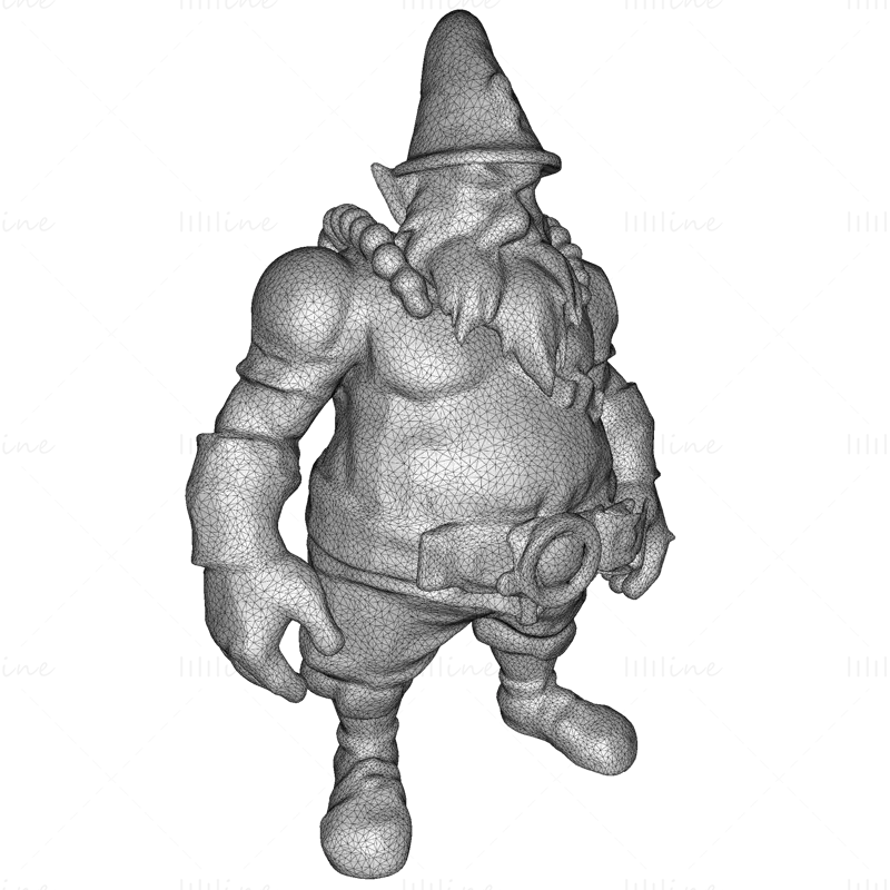 16 Elvarázsolt Gnóm Őrző 3D Nyomtatott Modellgyűjtemény