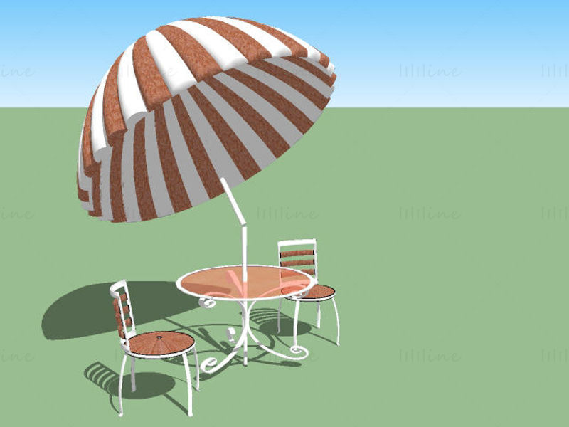 19 Sonnenschirm-Sketchup-Modelle