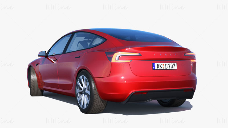 2023 New Tesla Model 3 3D Model