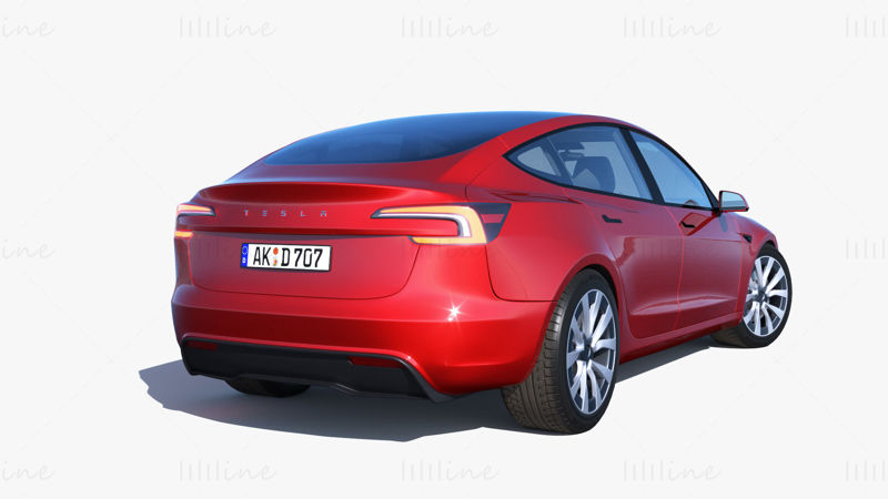 2023 New Tesla Model 3 3D Model