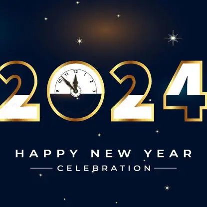 2024 new year background plate vector EPS