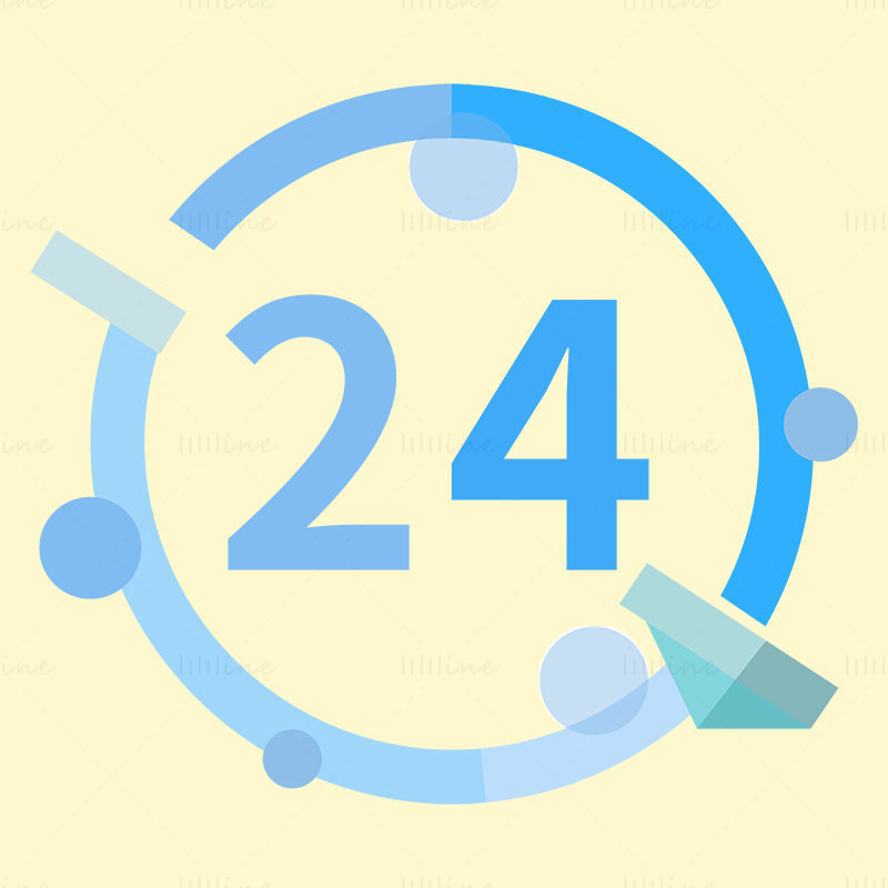 24-urna vektorska ikona