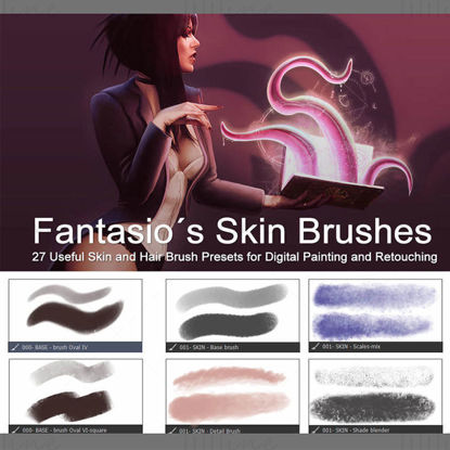 27 types d'effets de texture de peau cg peinture ps outil préréglé matériau de brosse tpl