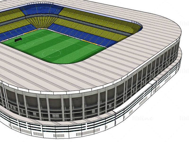 27 sketchup models of football, basketball, billiards, tennis, and table tennis sports venues