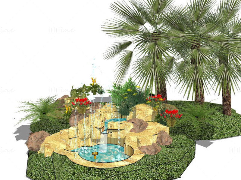 28 garden landscape sketchup models