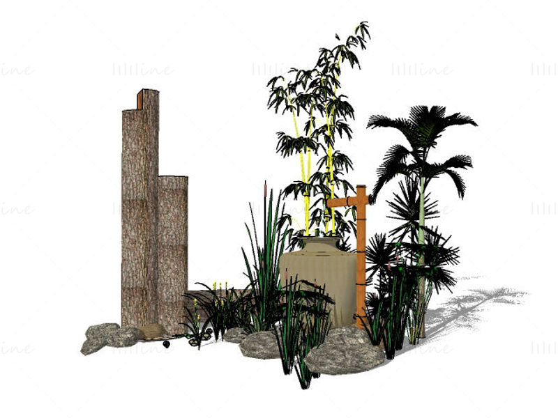 28 garden landscape sketchup models