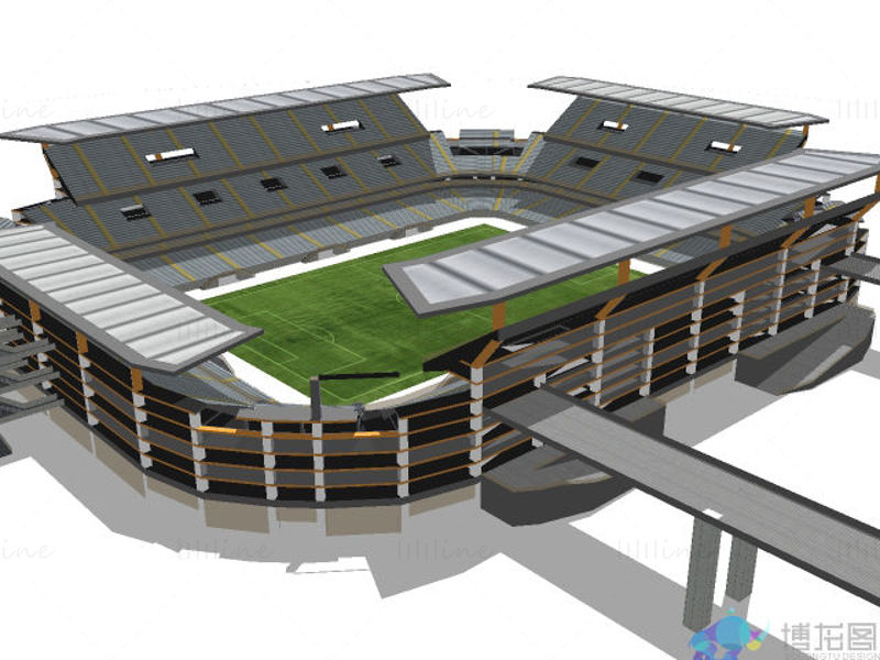 28 sketchup models of football, basketball, billiards, tennis, and table tennis sports venues