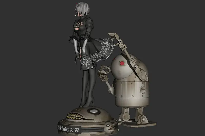Arquivos STL do modelo de impressão 3D 2B e Robot (Nier Automata)