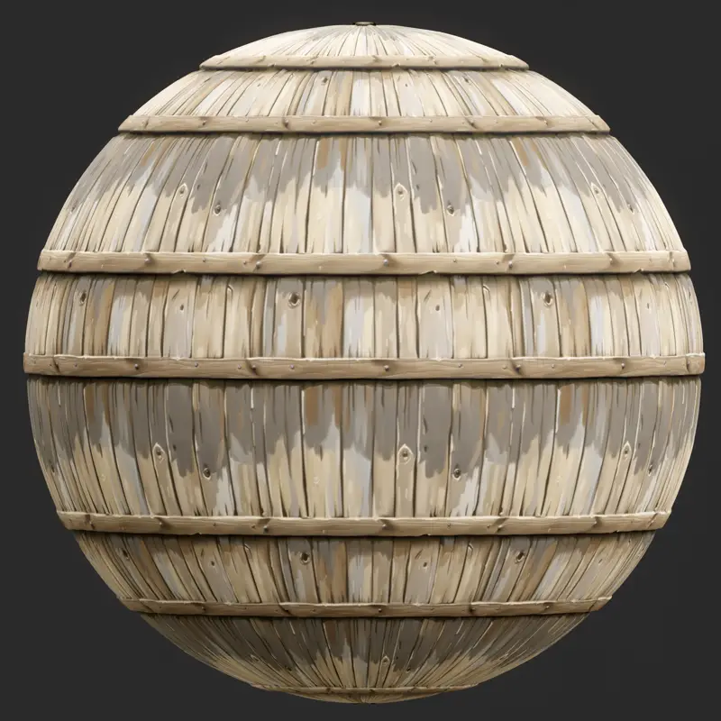 2D Wood Fence Seamless Texture