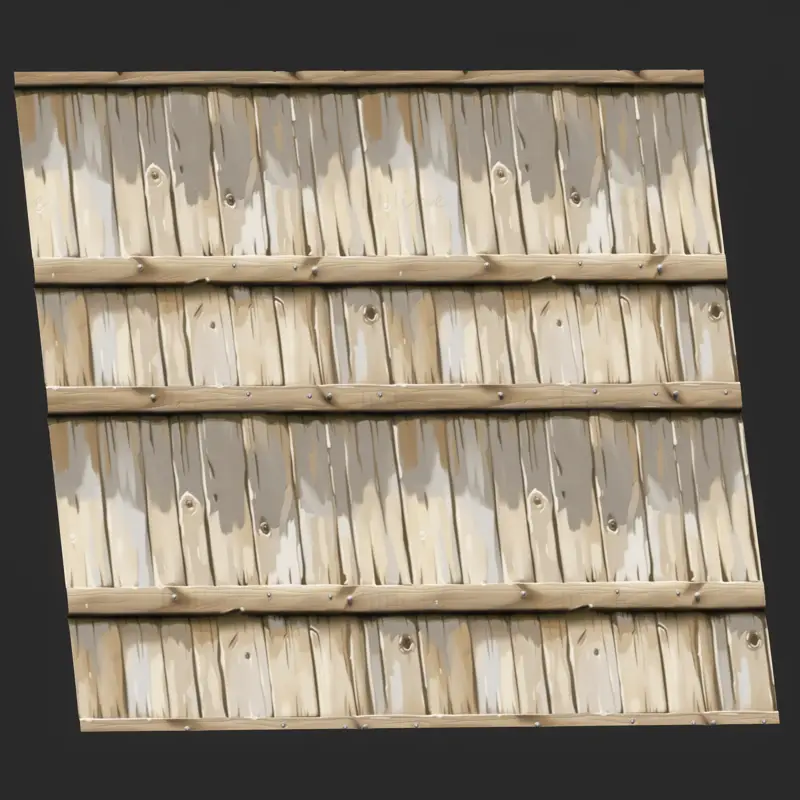 2D Wood Fence Seamless Texture