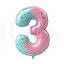 Cartoon balloon Arabic number 3