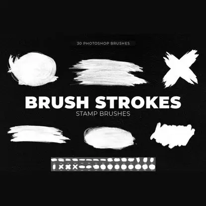 30 Brush Stroke PS Photoshop Brushes