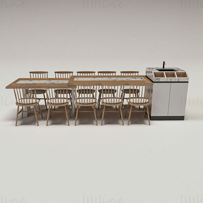 Ada Yemek Masası 3D model