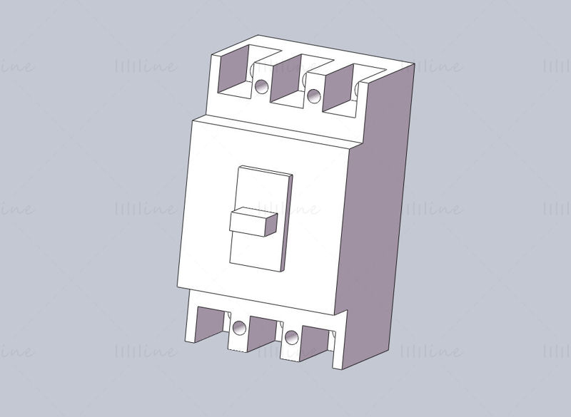 Circuit breaker 3D industrial model