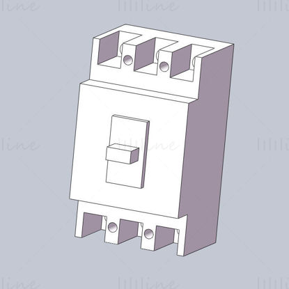 Circuit breaker 3D industrial model