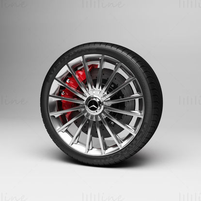 Car tire 3D model