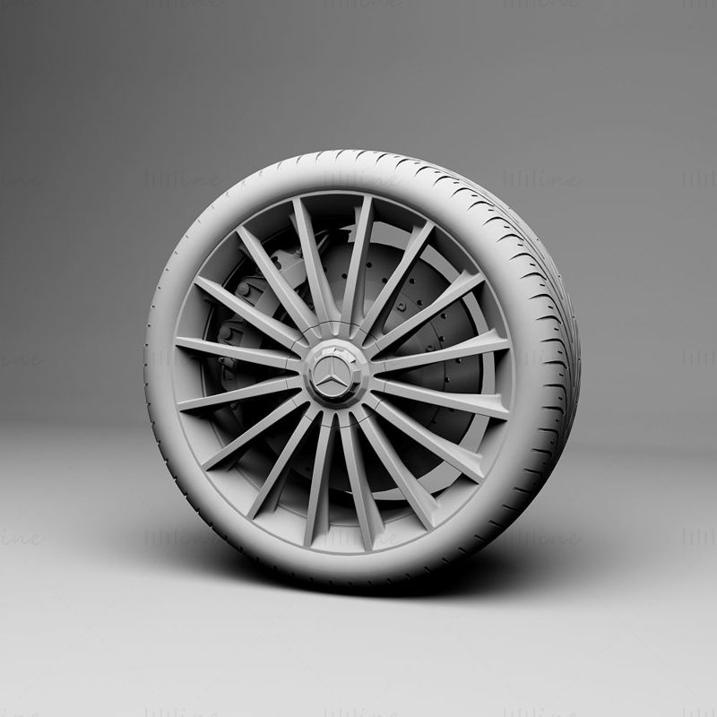 Car tire 3D model