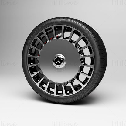 Mercedes car tire 3D model