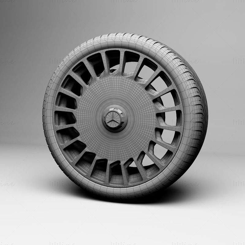 Mercedes car tire 3D model