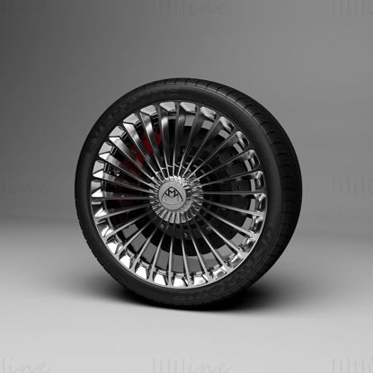 Maybach car tire 3D model