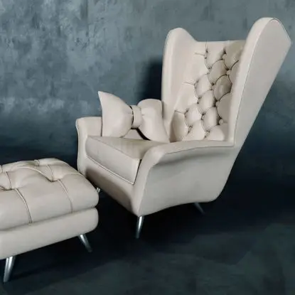 Modelo 3D de sofá individual