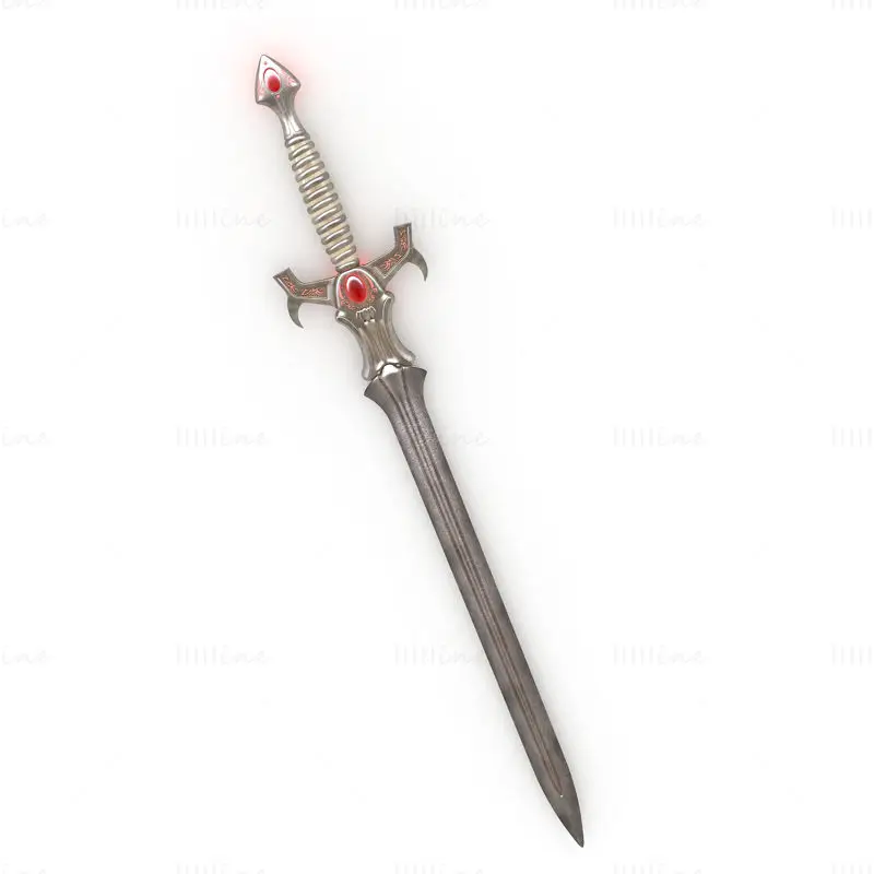 Modello 3D della spada con arma fredda