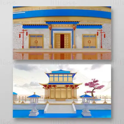 Chinese winery comprehensive planning and display of the whole case 3D scene model