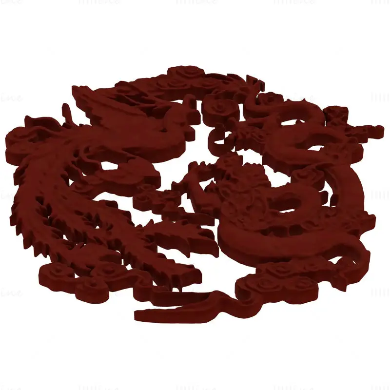 چاپ سه بعدی هنر اژدها و شابلون فونیکس مدل STL