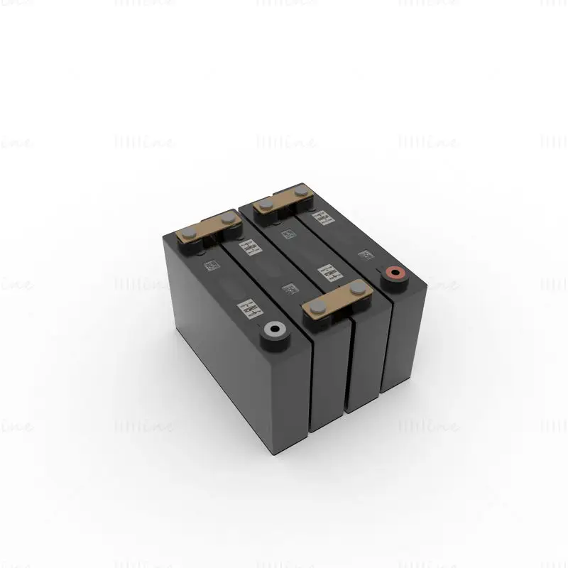 3D model of industrial batteries