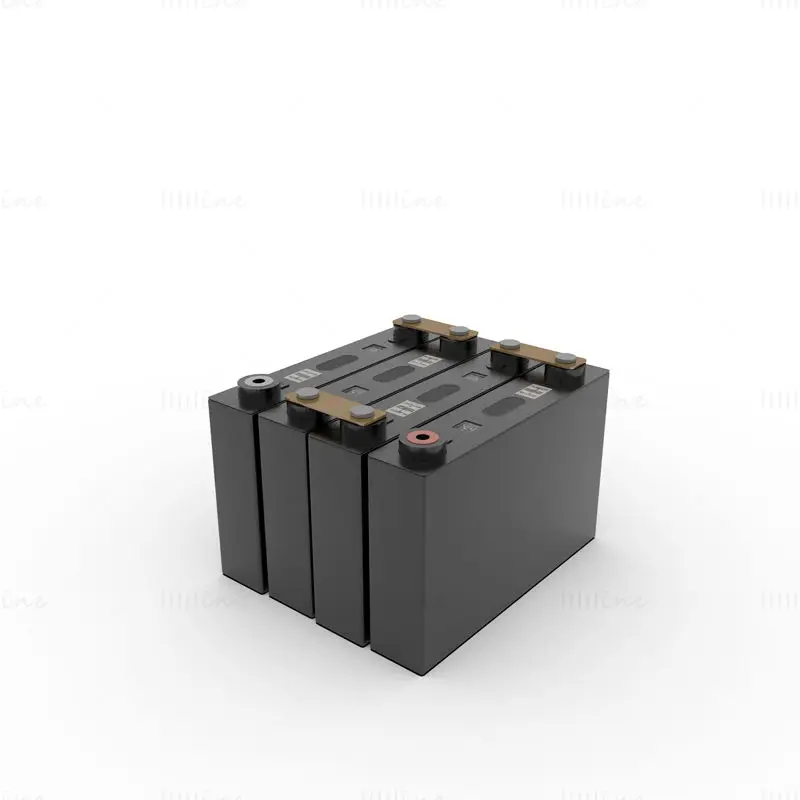 3D model of industrial batteries