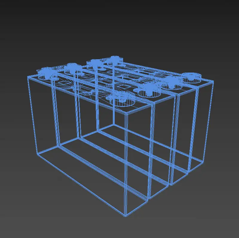 3D model of industrial batteries