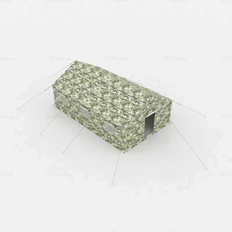 3D model of military tent