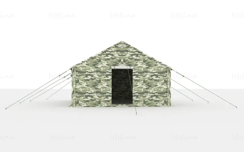 3D model of military tent