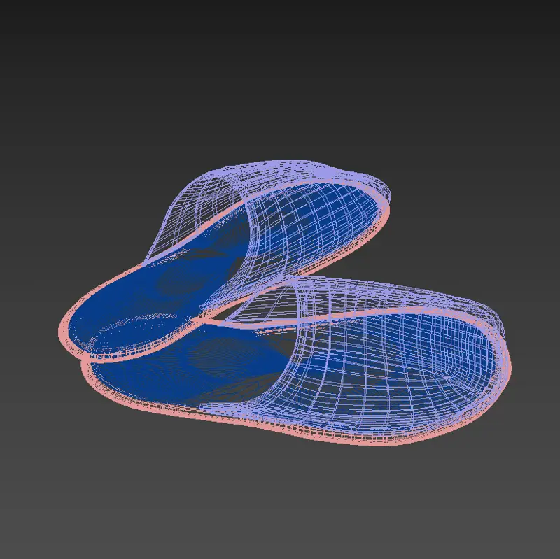 3D model of slippers