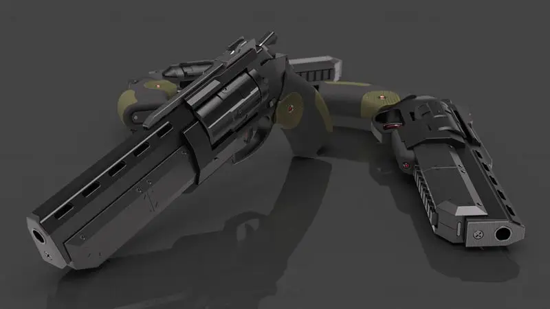 3DWB Revolver 3D Baskı Modeli STL