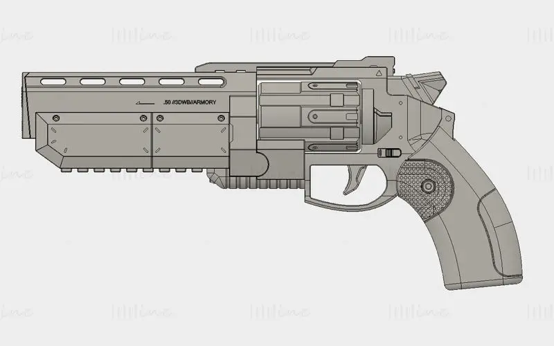 Modelo de impresión 3D de revólver 3DWB STL