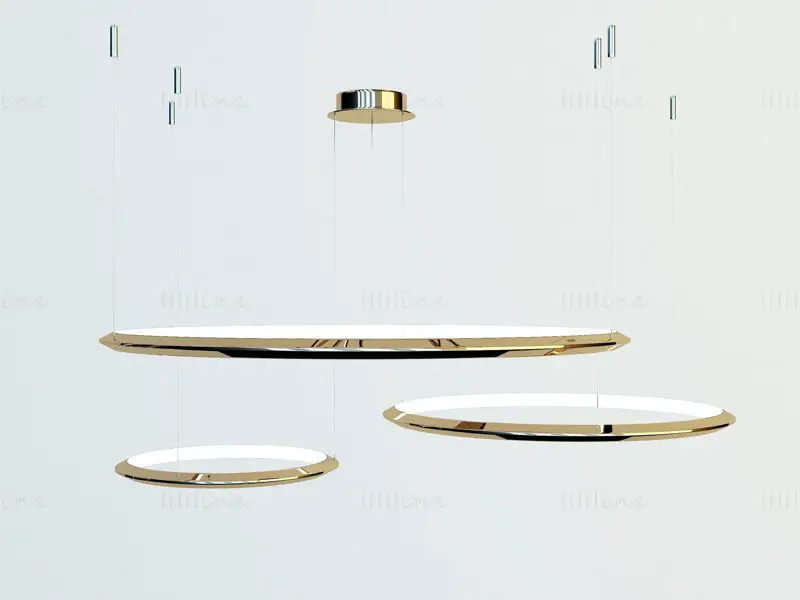 4 chandeliers 3d model