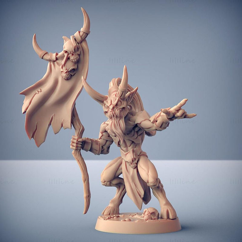 4 Modulární Abyss Gruntlings 3D tiskový model STL