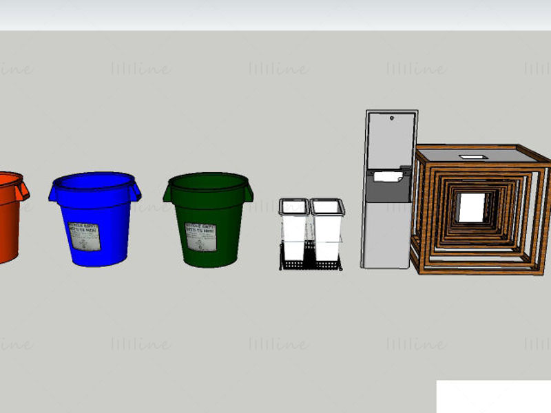 52 Mod les De Poubelle Sketchup