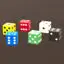 6 Sided Plastic Dice Set 3D Printing Model STL