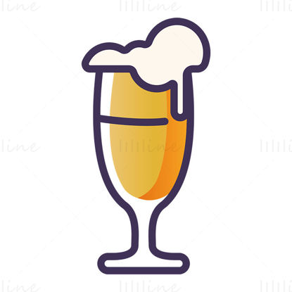 A glass of beer vector