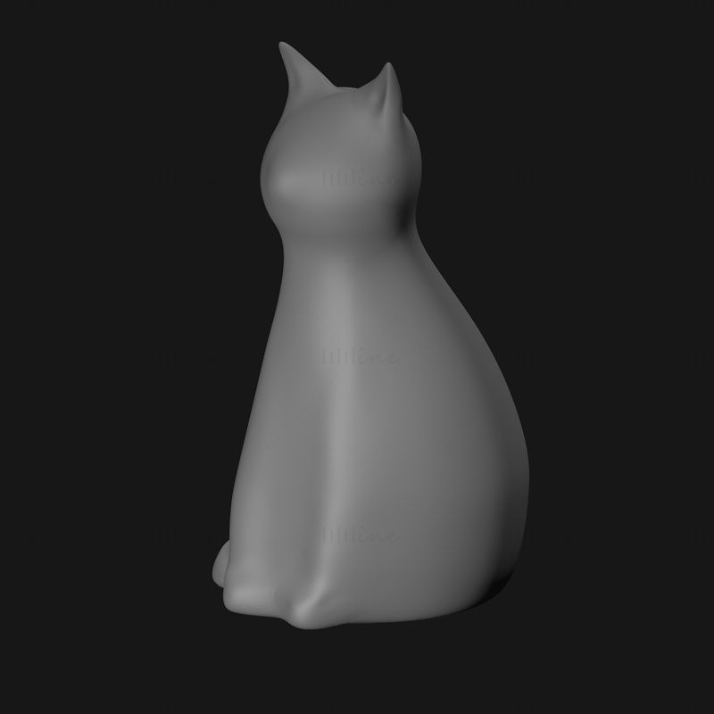 Soyut kedi 3d baskı modeli