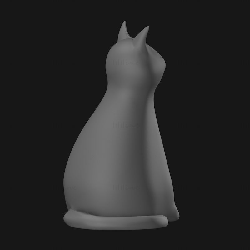 Abstract Cat 3d printing model