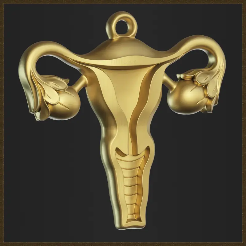 抽象女性符号珠宝设计3D打印模型