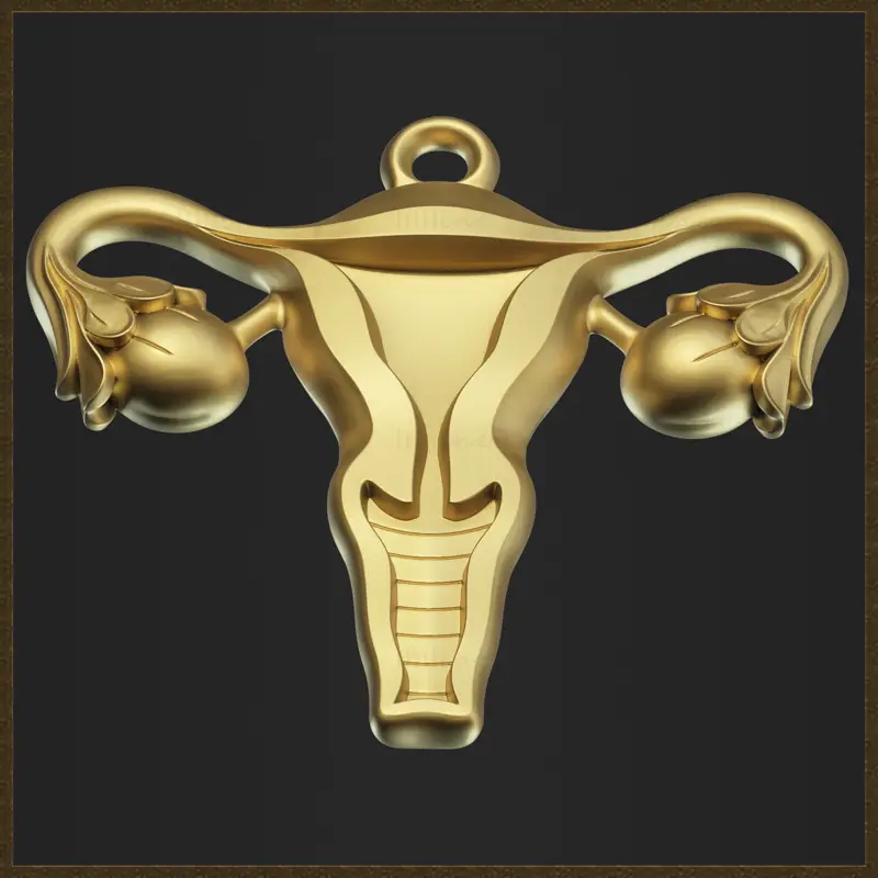 抽象女性符号珠宝设计3D打印模型