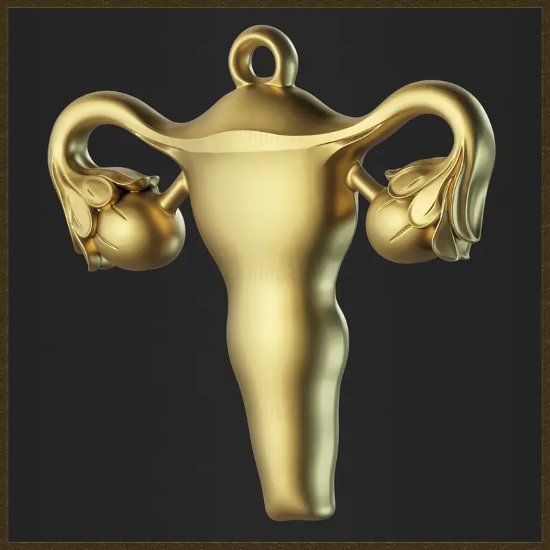 抽象女性符号珠宝设计3D打印模型